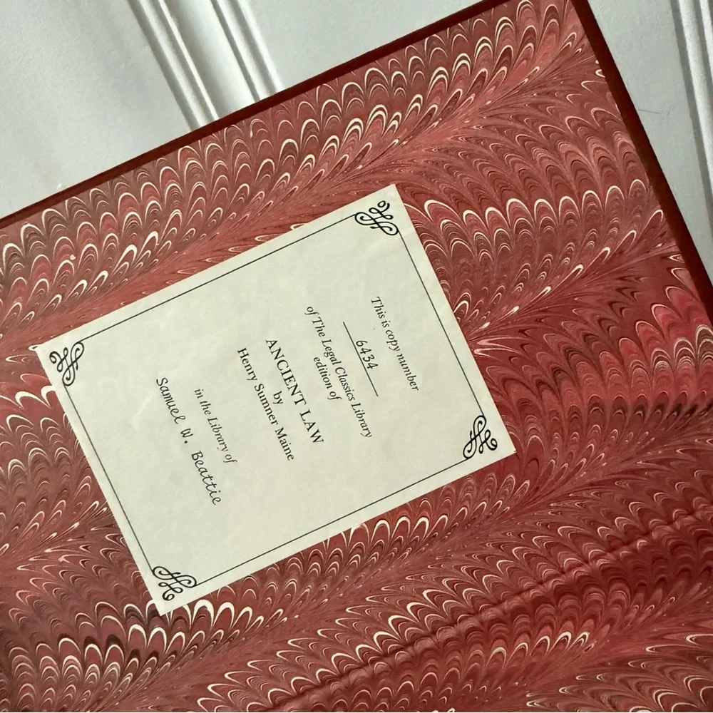 Ancient Law by Henry Sumner Maine Leather Bound Vintage Hardcover Book
